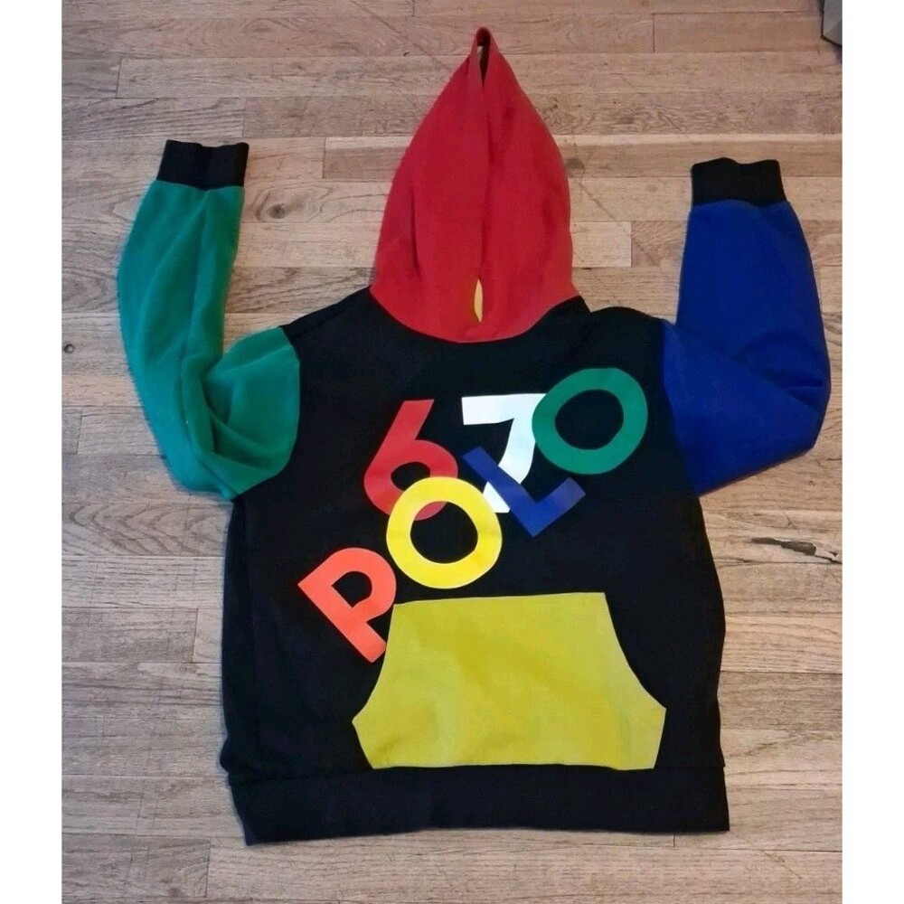 Polo Ralph Lauren Hoodie Sweatshirt 18-20 Colorblock Logo XL